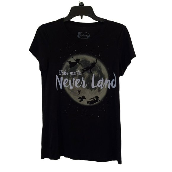 Disney Take Me to Never Land black t-shirt, size small - Picture 1 of 10
